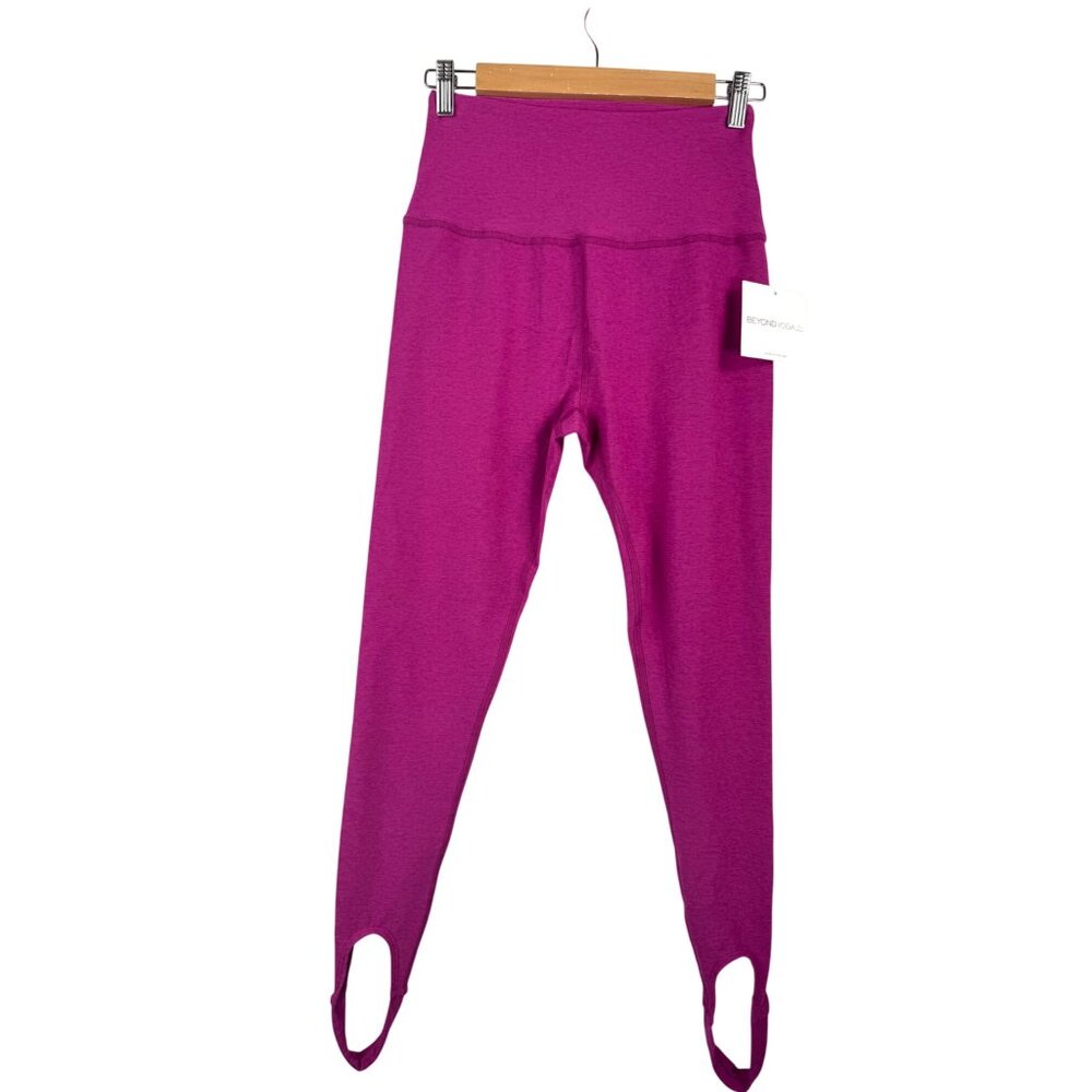 Beyond Yoga Space dye Well‎ Rounded Stirrup Legging in Magenta Heather sz L